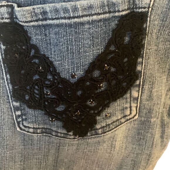 Pre Owned Womens American Star Maternity Jeans Sz Small Casual Comfort Hippie - Picture 12 of 14